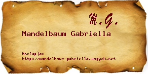 Mandelbaum Gabriella névjegykártya